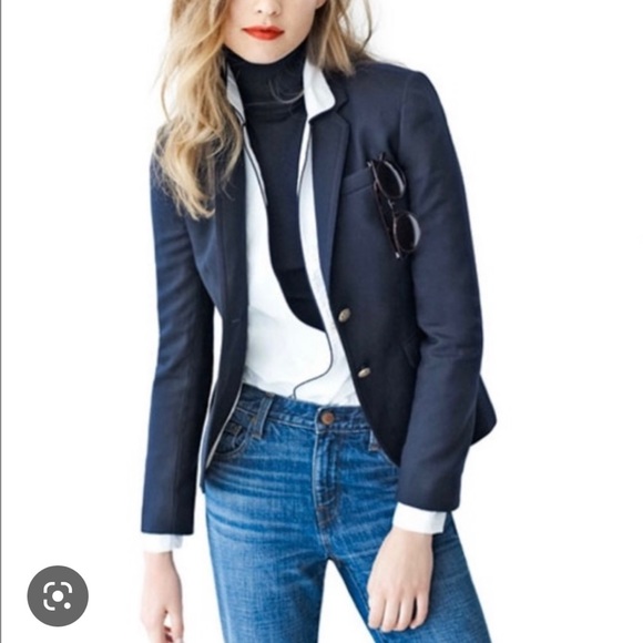 Navy J Crew Schoolboy Blazer